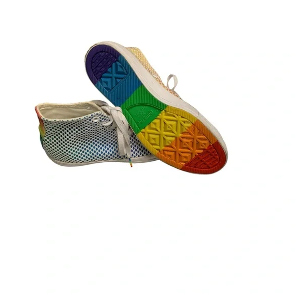 Converse Chuck Taylor All Star Pride Mesh High Top Sneakers - Size M7.5 W9.5 - Picture 5 of 5